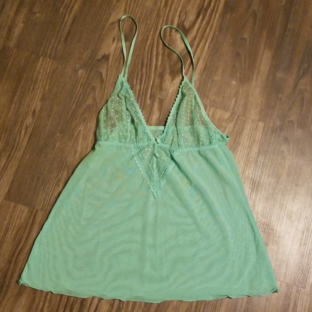 💋5/$20💋lace mint sleep spaghetti top